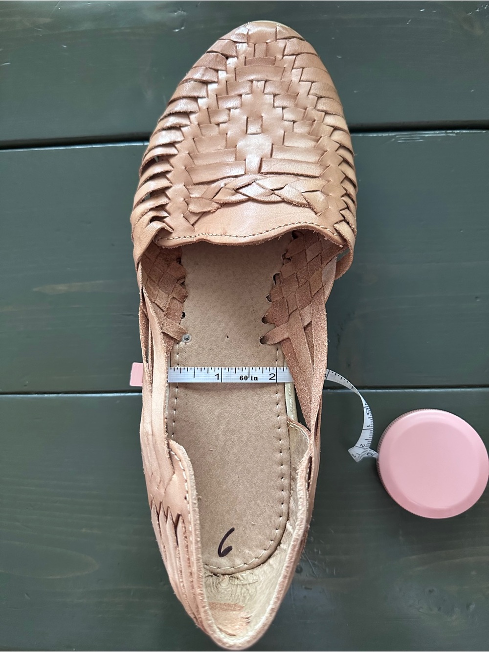 Braided Leather Huaraches Espadrilles Flats in Tan - Picture 9 of 10